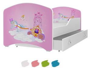Dětská postel IGOR s motivem KOUZELNÁ VÍLA včetně úložného prostoru
