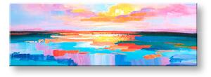 Malovaný obraz na stěnu ZÁPAD SLUNCE 1-dílný - 120x40 cm - 120×40 cm / Klasický 2 cm