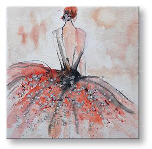 Malovaný obraz na stěnu ŽENA 1 díl - 60x60 cm - 60×60 cm / Klasický 2 cm