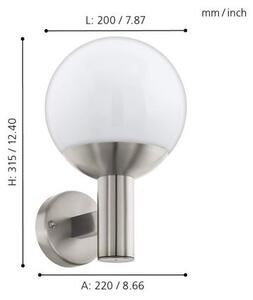 Eglo 33564 - LED Venkovní nástěnné svítidlo NISIA-C LED/9W/230V IP44