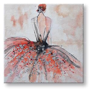 Malovaný obraz na stěnu ŽENA 1 díl - 60x60 cm - 60×60 cm / Klasický 2 cm