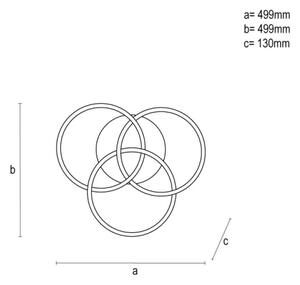 LED Stmívatelné stropní svítidlo LED/70W/230V 3000-6500K černá +dálkové ovládání