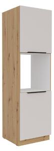 Vysoká kuchyňská skříňka pod troubu Solea 60 DP-210 2F, Barva: dub artisan / kašmír 5903211473203