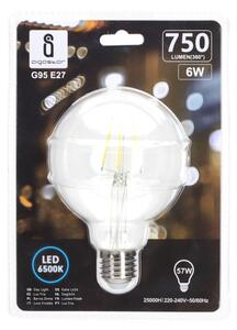 LED Žárovka FILAMENT G95 E27/6W/230V 6500K - Aigostar
