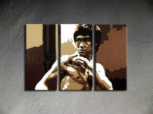 Ručně malovaný POP ART obraz AL BRUCE LEE 120x80 cm
