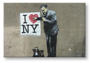 Obraz na plátně STREET ART – BANKSY 80x120 cm