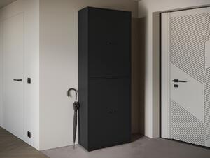 Dvoudveřová šatní skříň Fridit 023, Barva: černý grafit 5903211513886