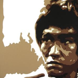 Ručně malovaný POP ART obraz AL BRUCE LEE 120x80 cm
