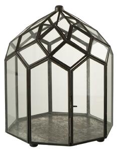 Černý kovový domácí skleník Terrarium - 23*23*30cm - J-Line by Jolipa