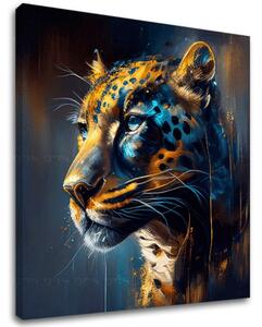 Dekorativní obraz na plátně - PREMIUM ART - Jaguar's Grace in the Wild - 80x80 cm