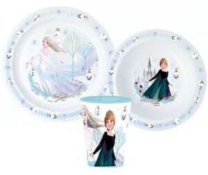 Vánoční sada plastového nádobí pro děti Ledové království - Frozen - 3 díly