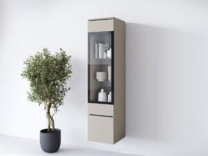 Vitrína Sawoti 002 + LED, Barva: kašmírová béžová 5903211507366