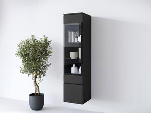 Vitrína Sawoti 002 + LED, Barva: černý grafit 5903211507359