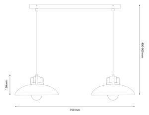 Brilagi - LED Lustr na lanku FLAMENGO 2xE27/60W/230V bílá