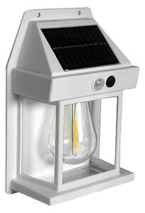 LED Solární nástěnné svítidlo se senzorem LANTER LED/1W/3,7V IP44 bílá