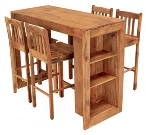 Barový jídelní stůl Hina 140x110x60 z mangového dřeva
