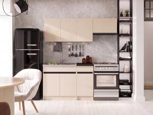 Kuchyně Piater 180, Barva: kašmír / kašmír + černá 5903211517174