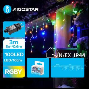 Aigostar - LED Venkovní řetěz 100xLED/8 funkcí 8x0,6m IP44 multicolor