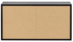 Hoorns Černý borovicový regál Inara II. 81 x 35 cm