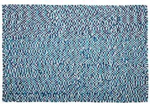 Modro-bílý koberec z filcových kuliček 160 x 230 cm AMDO
