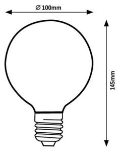 Rabalux 79077 - LED Žárovka FILAMENT G95 E27/4W/230V 1800K