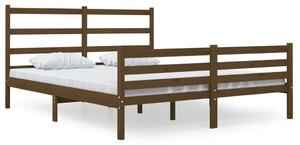 Rám postele medově hnědý masivní dřevo 150 x 200 cm King Size