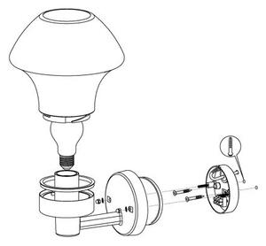 Eglo 33567 - LED Stmív. venkovní nástěnné svítidlo VERLUCCA-C 1xE27/9W/230V IP44