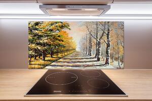 Panel do kuchyně Podzim vs zima pksh-26973667