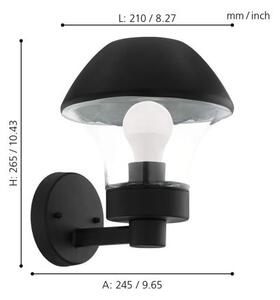 Eglo 33567 - LED Stmív. venkovní nástěnné svítidlo VERLUCCA-C 1xE27/9W/230V IP44