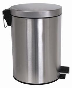 MSV pedálový odpadkový koš, kartáčovaná nerez ocel, 12 L