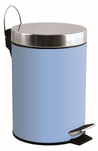 MSV pedálový odpadkový koš UNIS, pastelově modrá, nerez ocel, 3 L