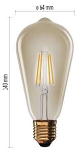 LED Žárovka VINTAGE ST64 E27/4,5W/230V 2200K