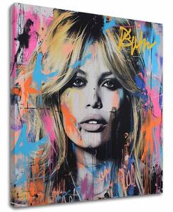 Obraz Brigitte Bardot - Krása zachycená na plátně | dotaženo rukou umělce - 60x60 cm