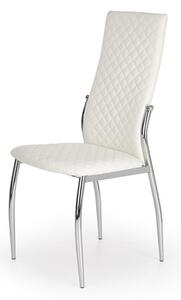 Jídelní židle RAINER – ocel, ekokůže, více barev Bílá