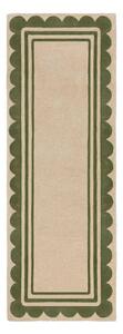 RUČNĚ TKANÝ KOBEREC, 80/230 cm zelená, béžová Flair Rugs - Online Only koberce & rohožky, Online Only