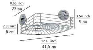 Samodržící rohová polička Wenko Vacuum-Loc, nosnost až 33 kg