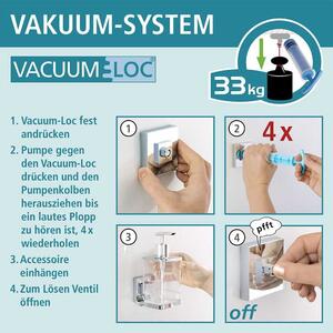 Samodržící držák na toaletní papír Wenko Vacuum-Loc Quadrio, nosnost až 33 kg