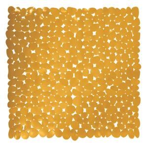 MSV protiskluzová podložka do sprchy GALETS, žlutá, PVC, 53 x 53 cm