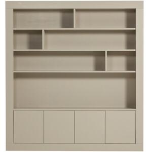 -25 % Dny MOMENTI– WOOOD Šedobéžová knihovna Wallcover 229 x 210 cm