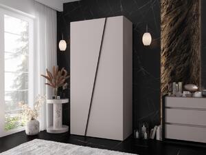 Moderní skříň Grelipt 100 cm, Barva: kašmír / kašmír + černá 5903211531774