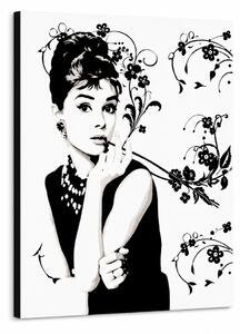 Ručně malovaný obraz Audrey Hepburn ah6 v stylu POP Art - 60x80 cm