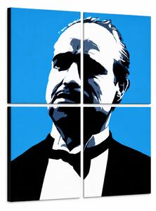 Ručně malovaný obraz Marlona Branda ve stylu POP Art, 4 díly, mb4 - 60x60 cm