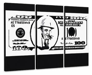 Ručně malovaný obraz POP Art AL CAPONE 3 díly - 60x40 cm