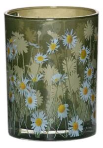 B Living Skleněný svícen Daisy 12x10cm