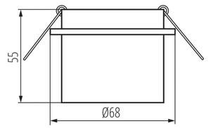 Kanlux 27322 - Podhledové svítidlo SPAG GU10/35W černá/zlatá