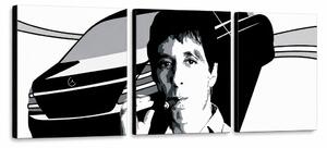 Ručně malovaný obraz POP Art AL PACINO 3 díly al9 - 120x40 cm