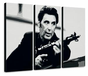 Ručně malovaný obraz POP Art AL PACINO 3 díly al4 - 60x40 cm