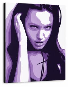 Ručně malovaný obraz POP Art Angelina Jolie 1 díl aj2 - 50x50 cm
