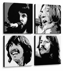 Ručně malovaný obraz POP Art BEATLES 4 dílná bea4 - 60x60 cm