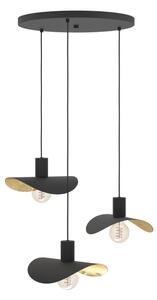Eglo 390395 - Lustr na lanku SACEDA 3xE27/40W/230V černá/zlatá